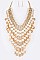 Multi-Layered Pearl Statement Necklace Set LA-33-ST0054
