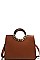 BANGLE HANDLE TOTE BAG WITH LONG STRAP
