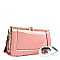 Quality Framed Patent Designer Jewel-top Clutch