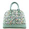 Stone Flower Print Lace Classic Bag