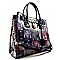 Padlock Accented Tote Magazine Print