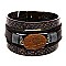 Snake Print Wood Layered Leather Wrap Bracelet MH-ZB1301