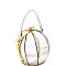 Patent Ball-Shaped Jewel-Top Medium Satchel  MH-BA003HL