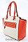 CANVAS-LINEN DAVID JONES HOT COLORS TOTE