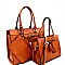 Tassel Bow Accent 3 in 1 Twin Satchel Value SET MH-EW3002
