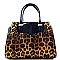 Leopard Print Patent Boutique Satchel