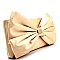 PPC5365-LP Large Bow-tie Accent Satin Clutch