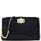 Bamboo Twist-lock Large Fashion Clutch