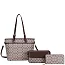 wholesale 3-in-1 Oval Monogram Handbag / Crossbody Wallet Set