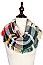 WOVEN PLAID INFINITY SCARF
