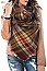 MULTI TONE PLAID OVERSIZED BLANKET SCARVES SHAWLS