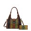 BROWN CROC HANDBAGS