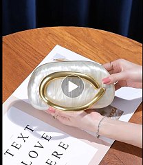 Trendy Luxury Evening Bags with Irregular Golden Handle Magnetic